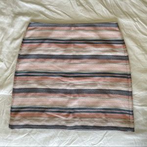 Striped a-line mini skirt